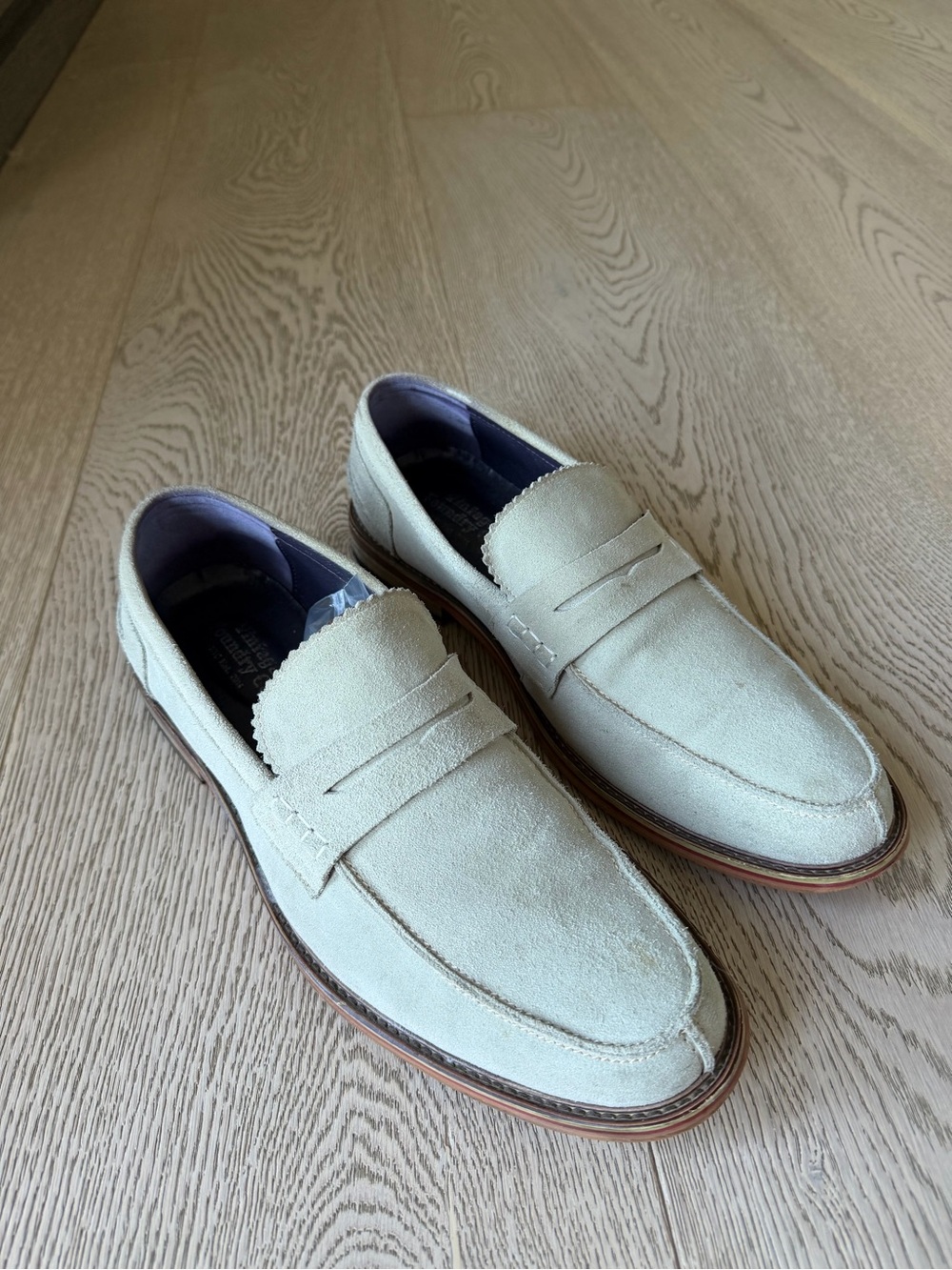 Vintage Foundry Penny Loafers in Light Grey